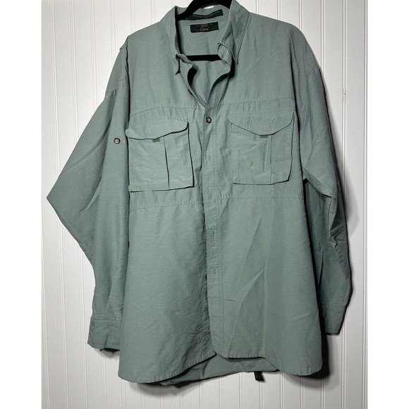 Orvis Shirt Adult XXL Outdoor Men’s Button Down Long Sleeve Green - Picture 1 of 8